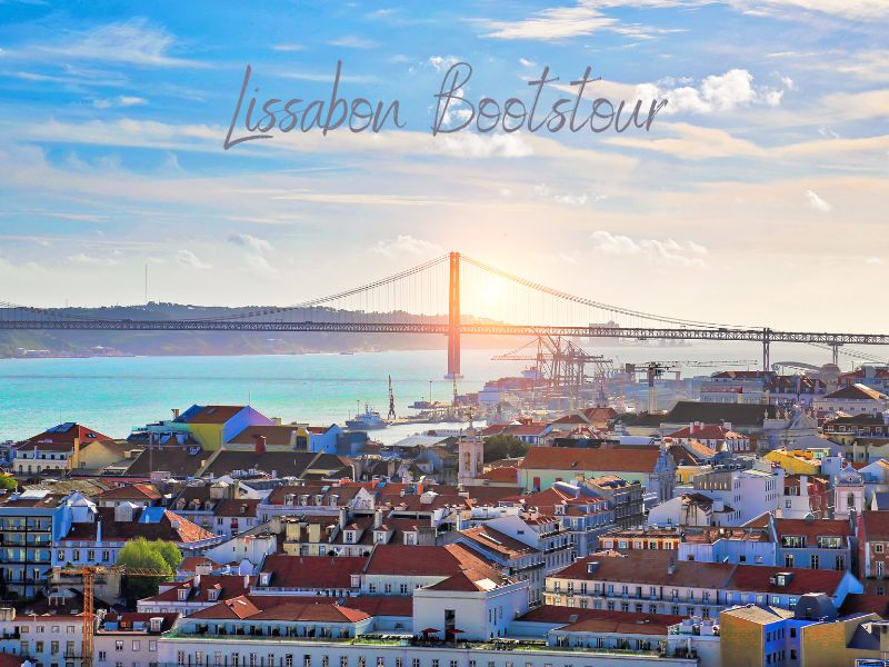 Lissabon mit dem Wahrzeichen der Brücke